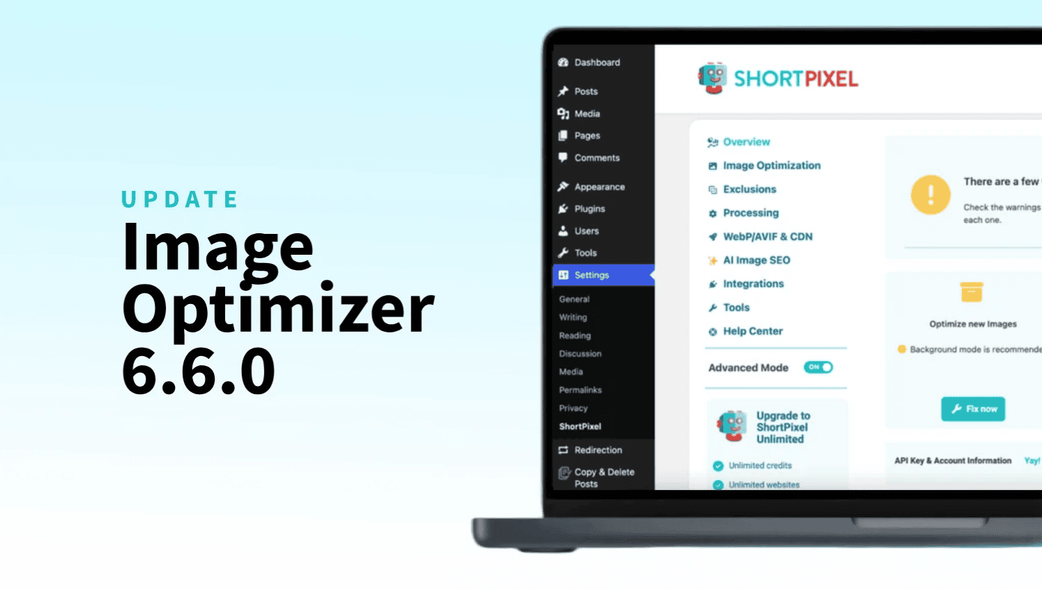 ShortPixel Image Optimizer 6.6.0 Update: MCP and AI Image Renaming for WordPress