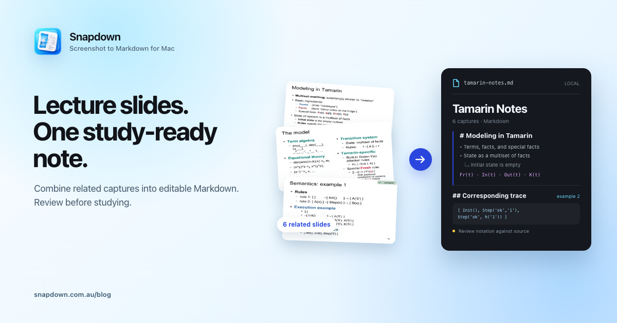 How to turn lecture slides into study-ready notes on Mac