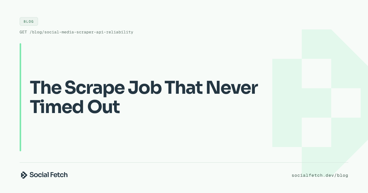 The Scrape Job That Never Timed Out
