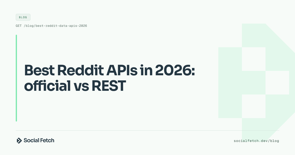 Best Reddit APIs in 2026: official vs REST