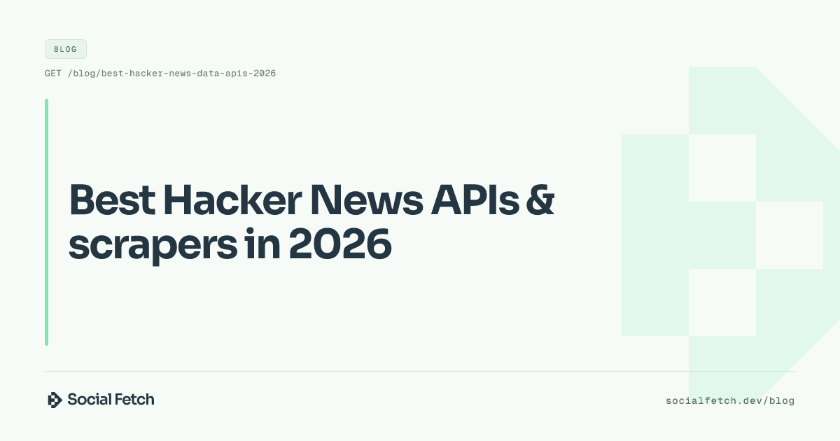 Best Hacker News APIs & scrapers in 2026