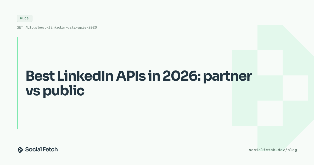 Best LinkedIn APIs in 2026: partner vs public