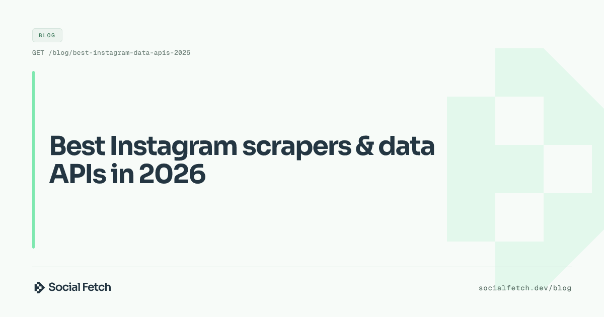Best Instagram scrapers & data APIs in 2026