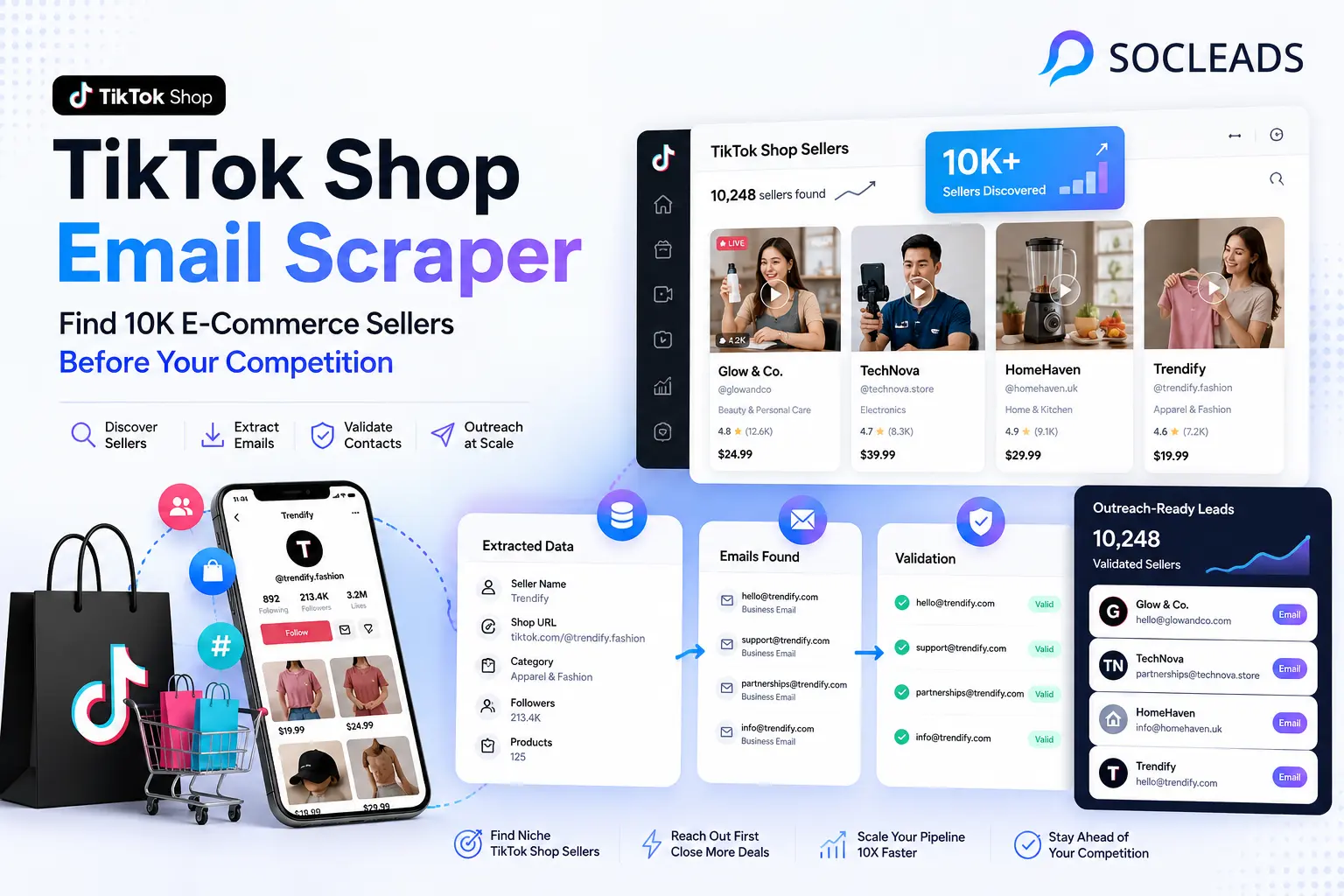 TikTok Shop Email Scraper: Find 10K E-Commerce Sellers Before Your Competition