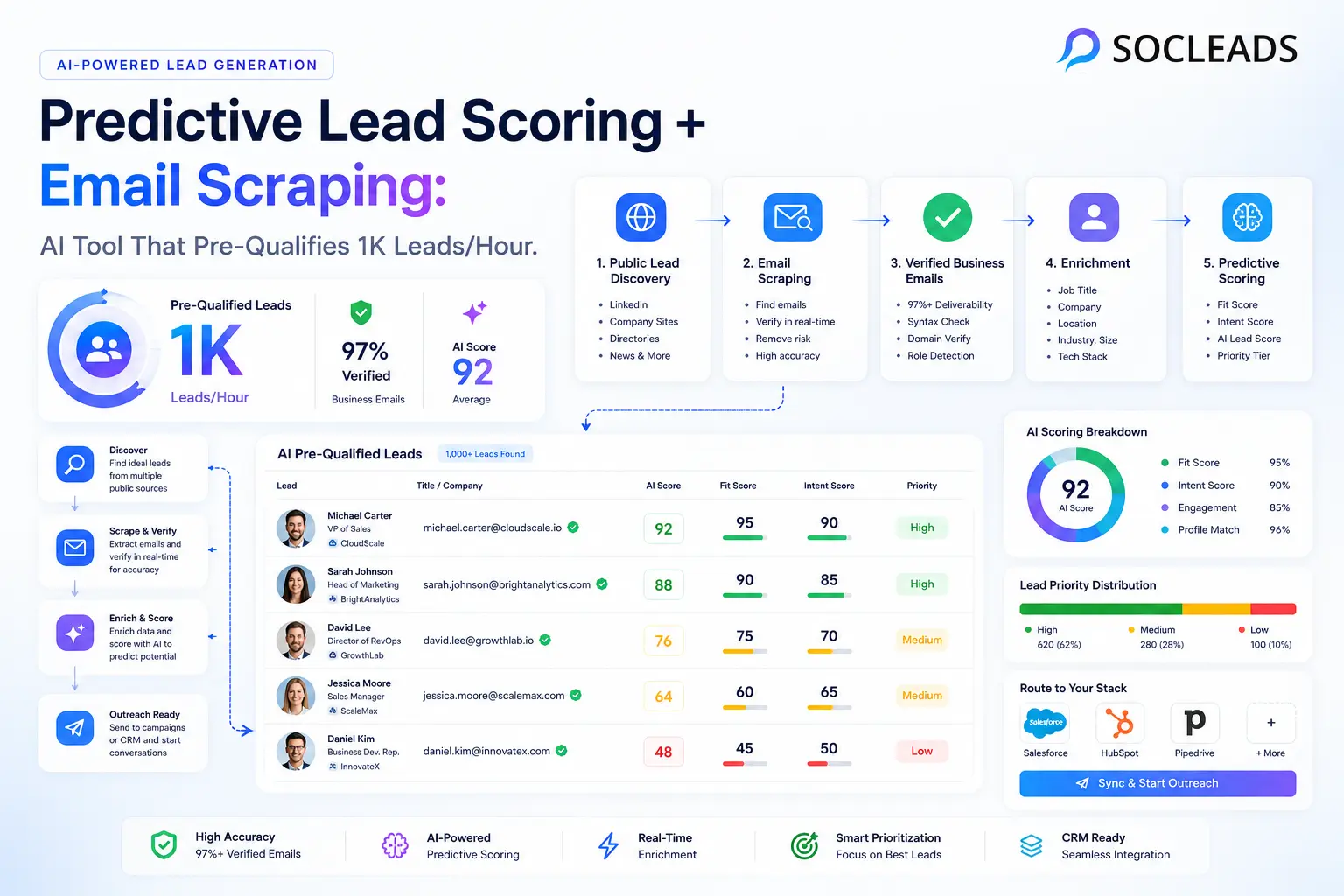 Predictive Lead Scoring + Email Scraping: AI Tool That Pre-Qualifies 1K Leads/Hour