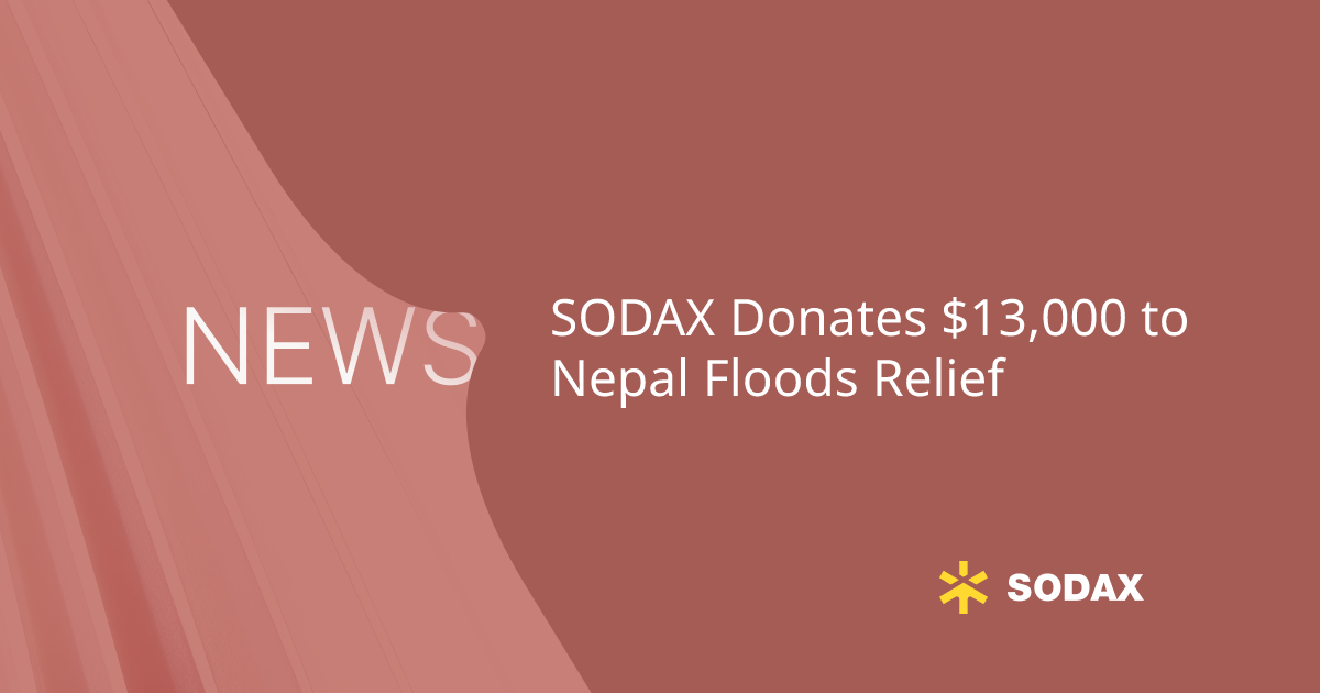 SODAX Donates $13,000 to Nepal Floods Relief