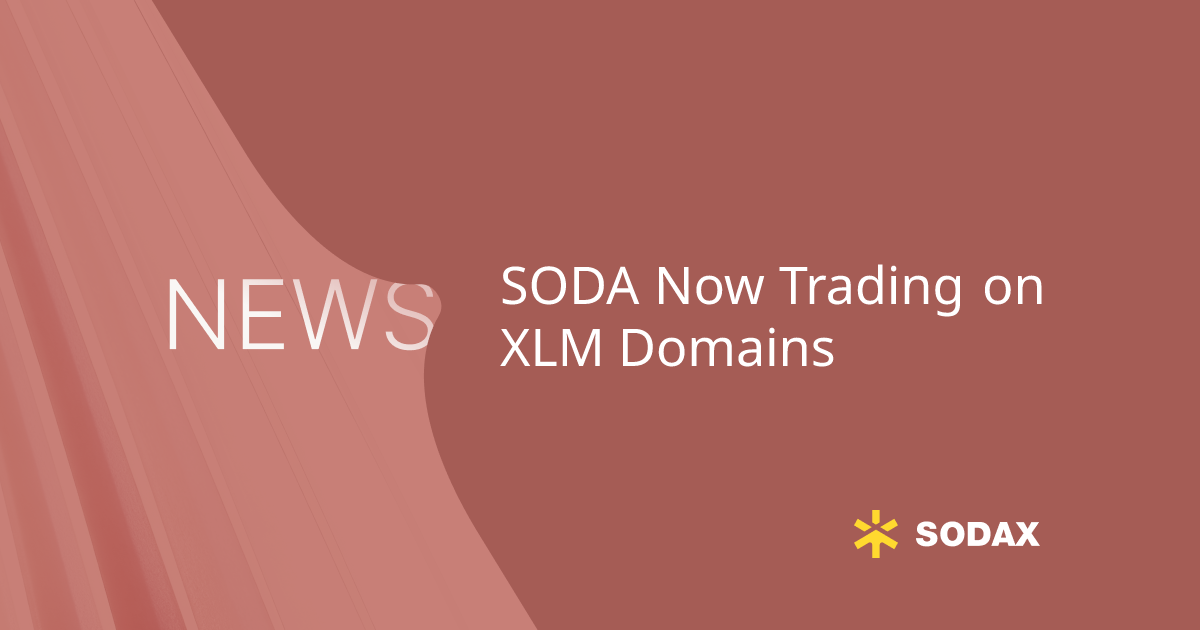 SODA Now Trading on XLM Domains