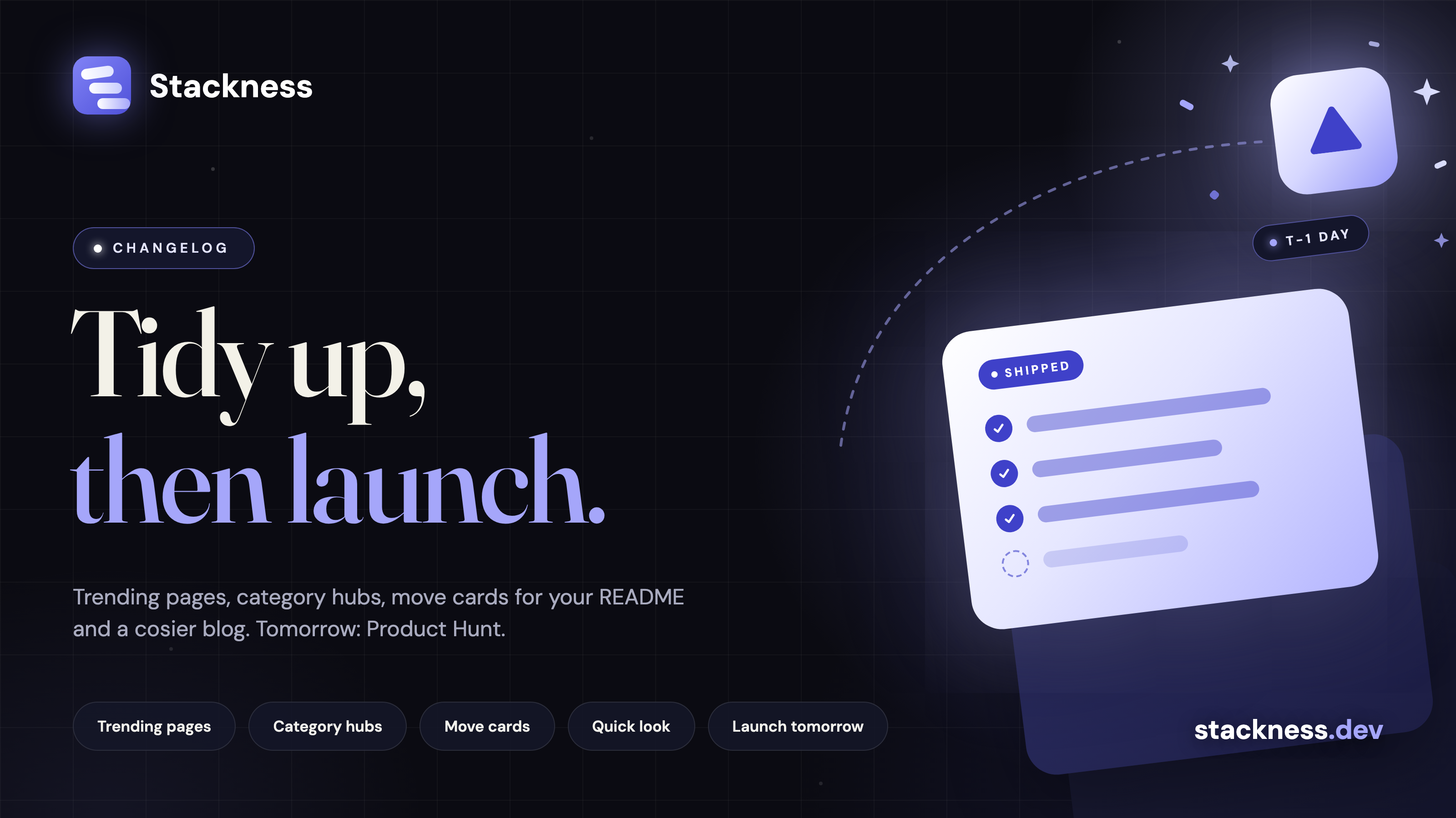 Changelog 09-2026: tidying up before Product Hunt