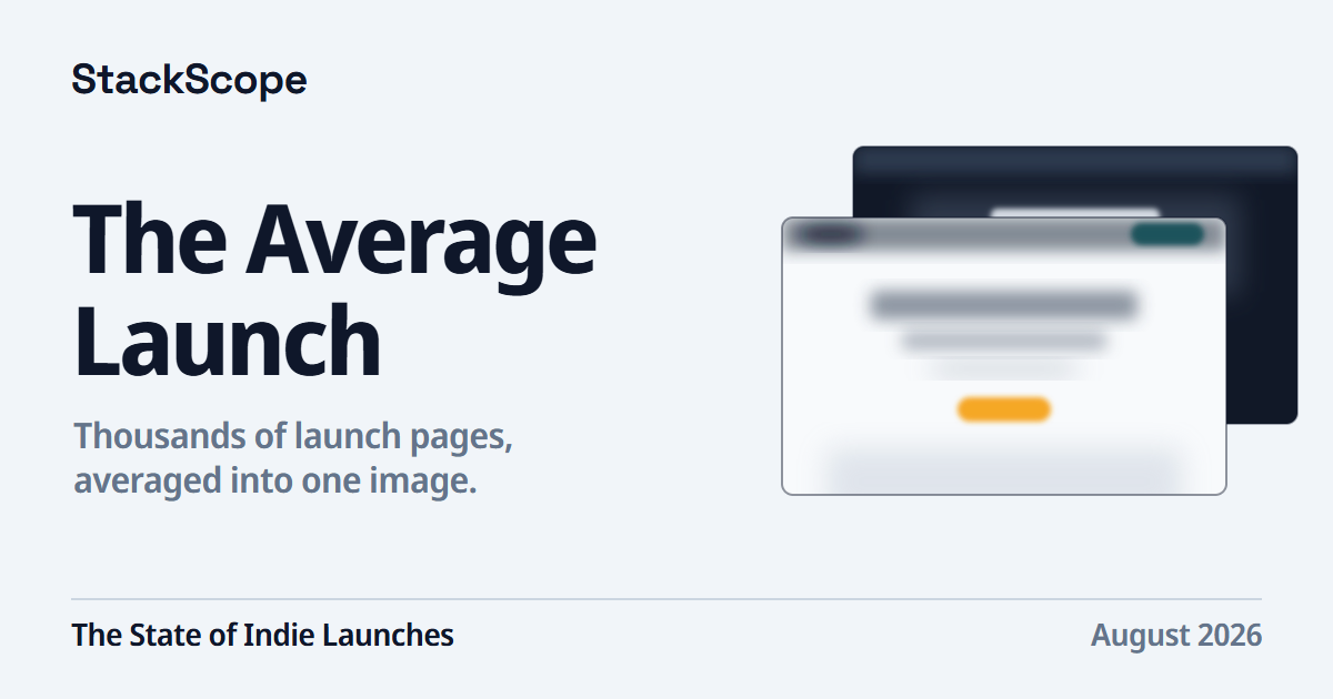 The Average Launch: The State of Indie Launches, August 2026
