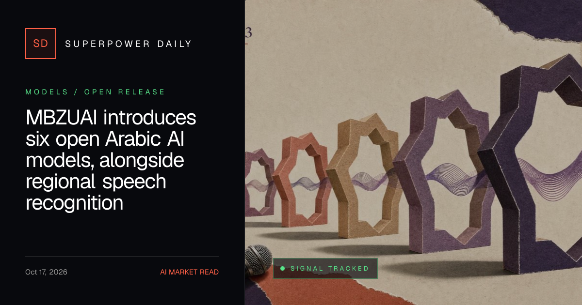 MBZUAI introduces six open Arabic AI models, alongside regional speech recognition