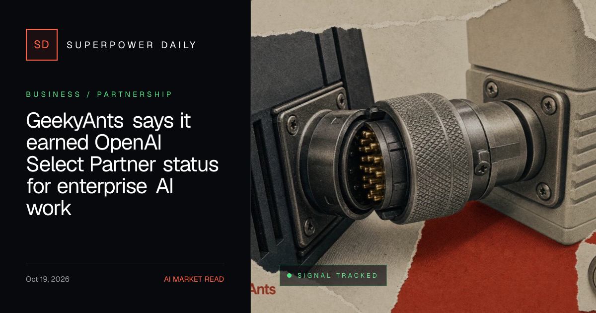 GeekyAnts says it earned OpenAI Select Partner status for enterprise AI work