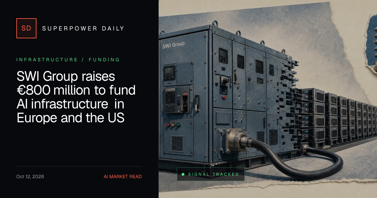 SWI Group raises €800 million to fund AI infrastructure in Europe and the US