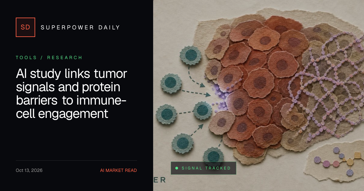 AI study links tumor signals and protein barriers to immune-cell engagement