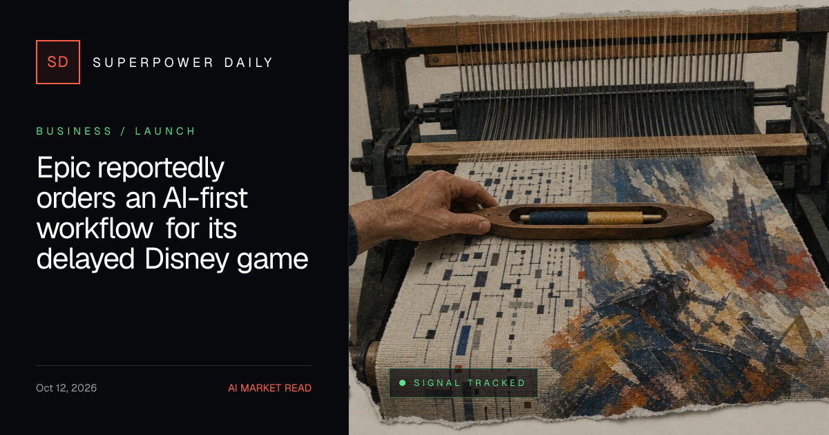 Epic reportedly orders an AI-first workflow for its delayed Disney game