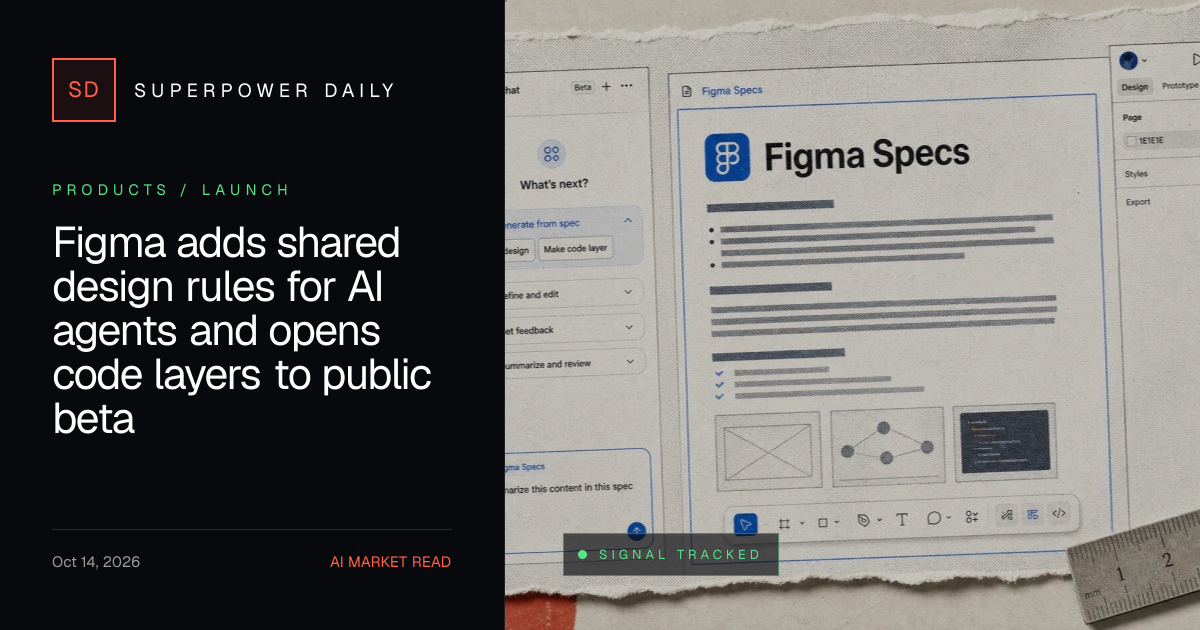 Figma adds shared design rules for AI agents and opens code layers to public beta