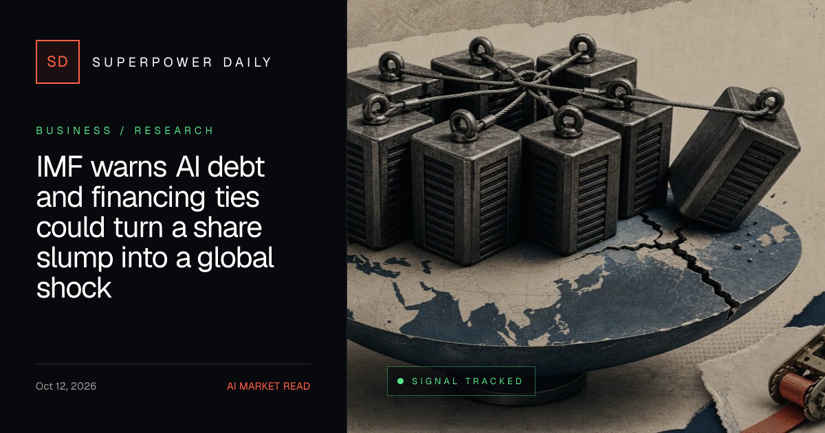 IMF warns AI debt and financing ties could turn a share slump into a global shock