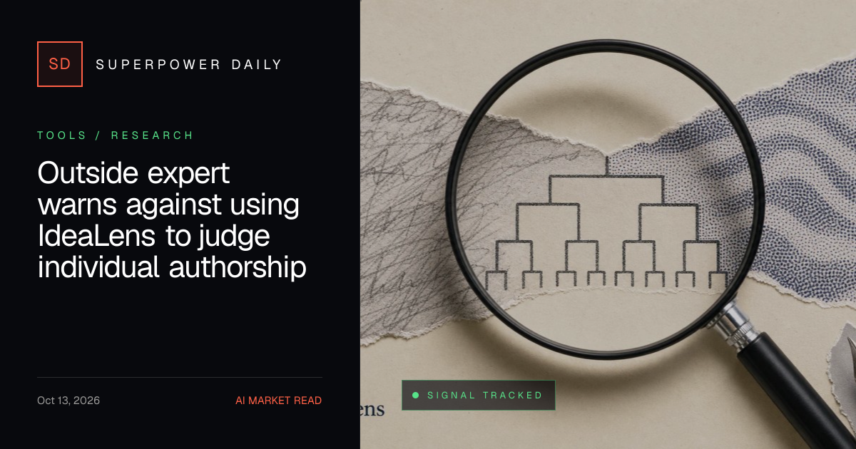 Outside expert warns against using IdeaLens to judge individual authorship