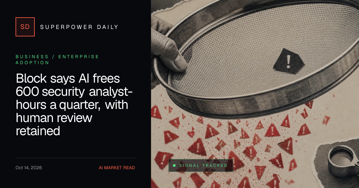 Block says AI frees 600 security analyst-hours a quarter, with human review retained