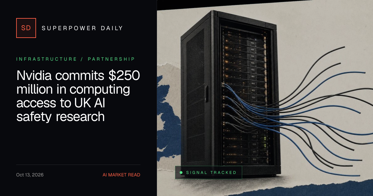 Nvidia commits $250 million in computing access to UK AI safety research
