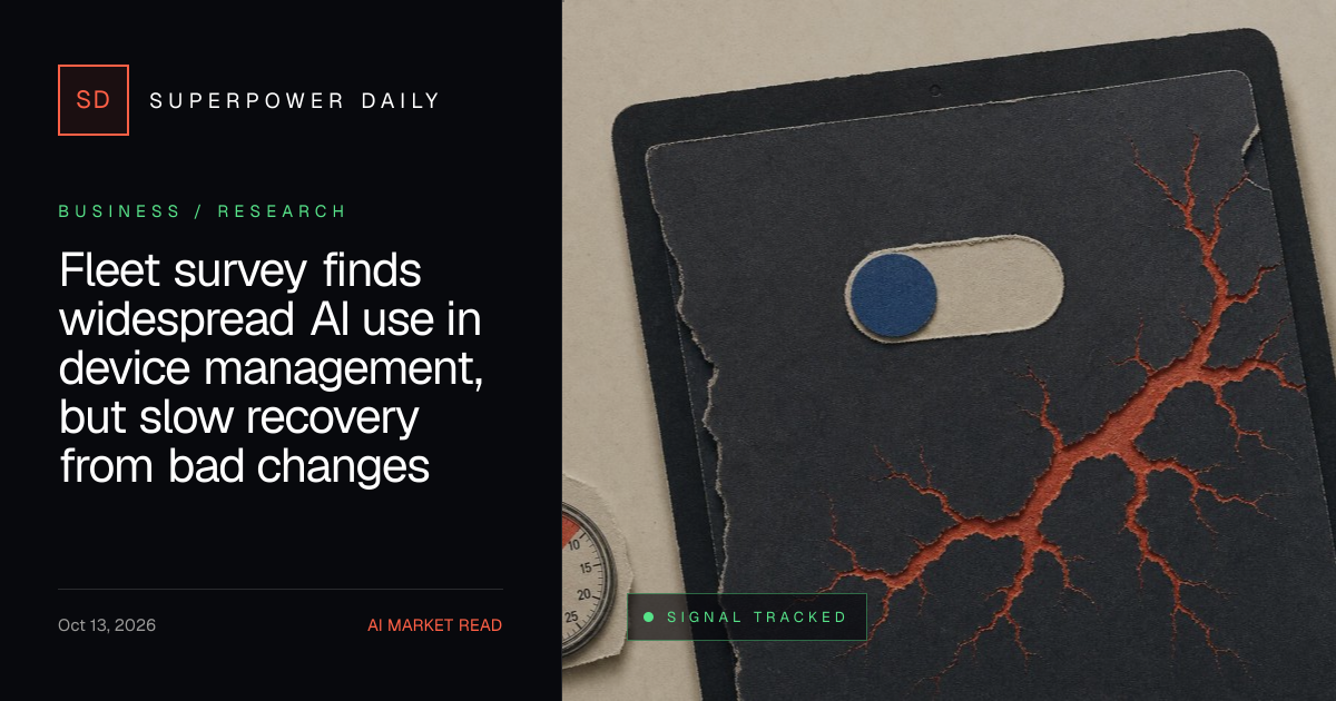 Fleet survey finds widespread AI use in device management, but slow recovery from bad changes
