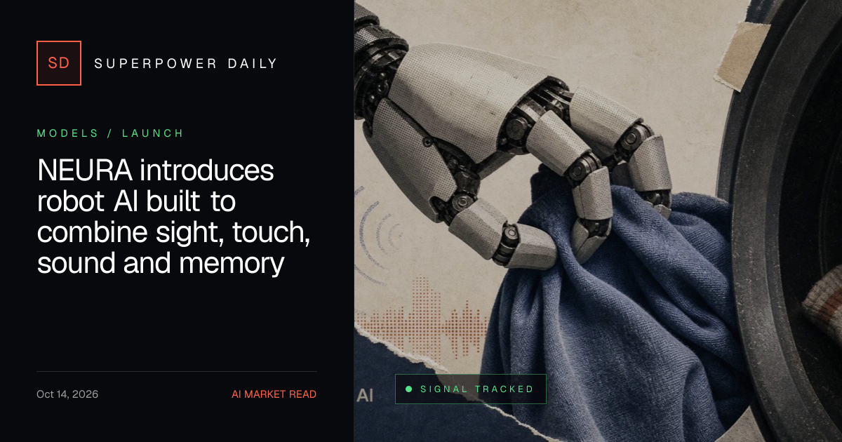 NEURA introduces robot AI built to combine sight, touch, sound and memory