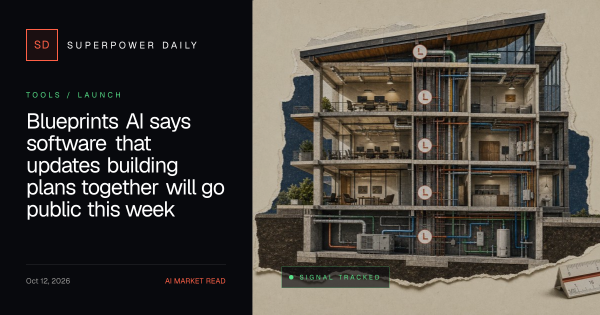 Blueprints AI says software that updates building plans together will go public this week