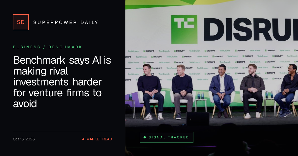 Benchmark says AI is making rival investments harder for venture firms to avoid