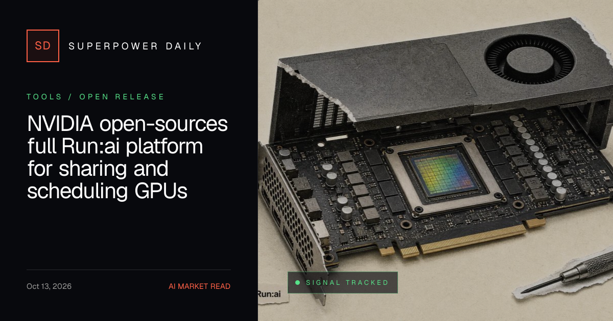 NVIDIA open-sources full Run:ai platform for sharing and scheduling GPUs