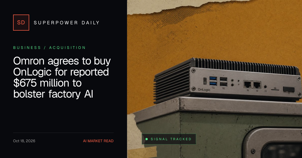 Omron agrees to buy OnLogic for reported $675 million to bolster factory AI