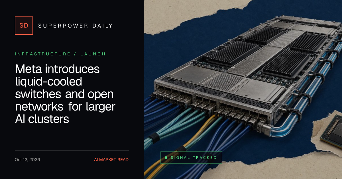 Meta introduces liquid-cooled switches and open networks for larger AI clusters
