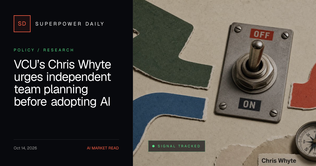 VCU’s Chris Whyte urges independent team planning before adopting AI