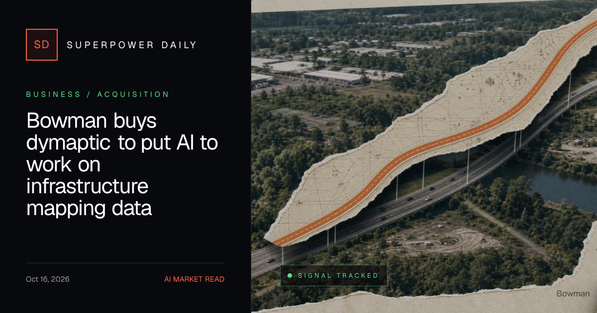 Bowman buys dymaptic to put AI to work on infrastructure mapping data