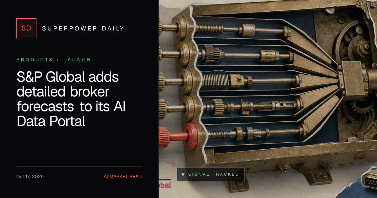 S&P Global adds detailed broker forecasts to its AI Data Portal