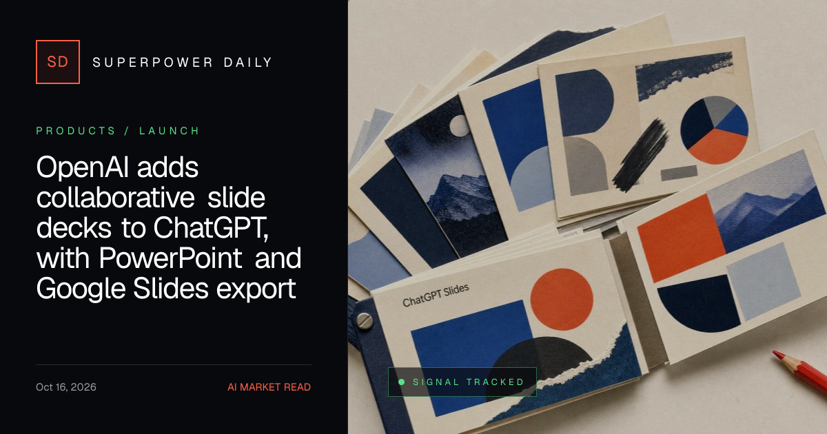 OpenAI adds collaborative slide decks to ChatGPT, with PowerPoint and Google Slides export
