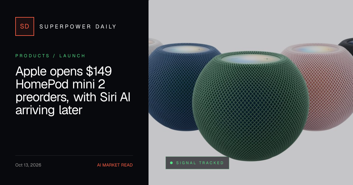 Apple opens $149 HomePod mini 2 preorders, with Siri AI arriving later