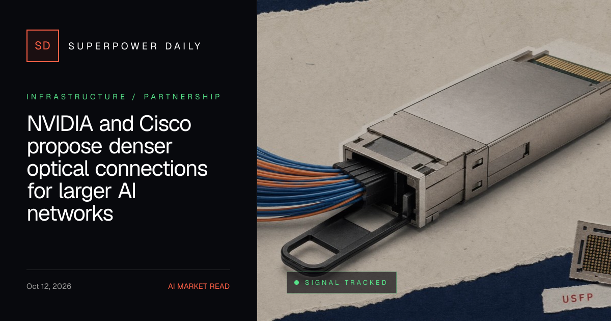 NVIDIA and Cisco propose denser optical connections for larger AI networks