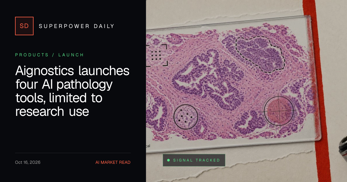 Aignostics launches four AI pathology tools, limited to research use
