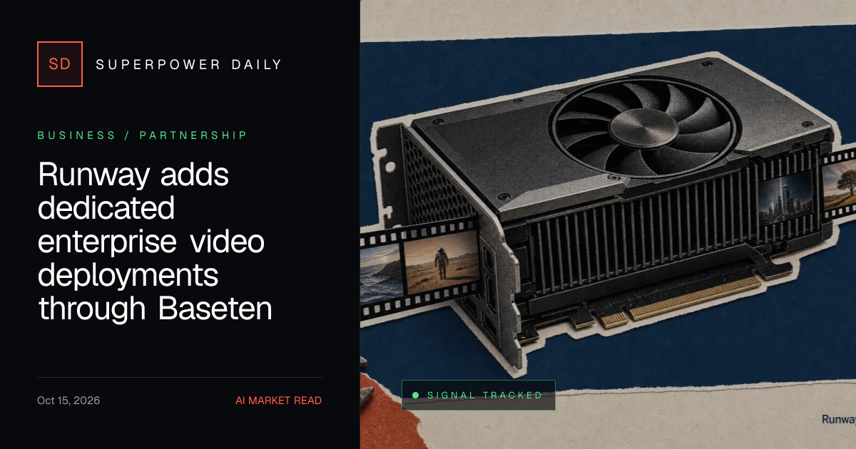 Runway adds dedicated enterprise video deployments through Baseten