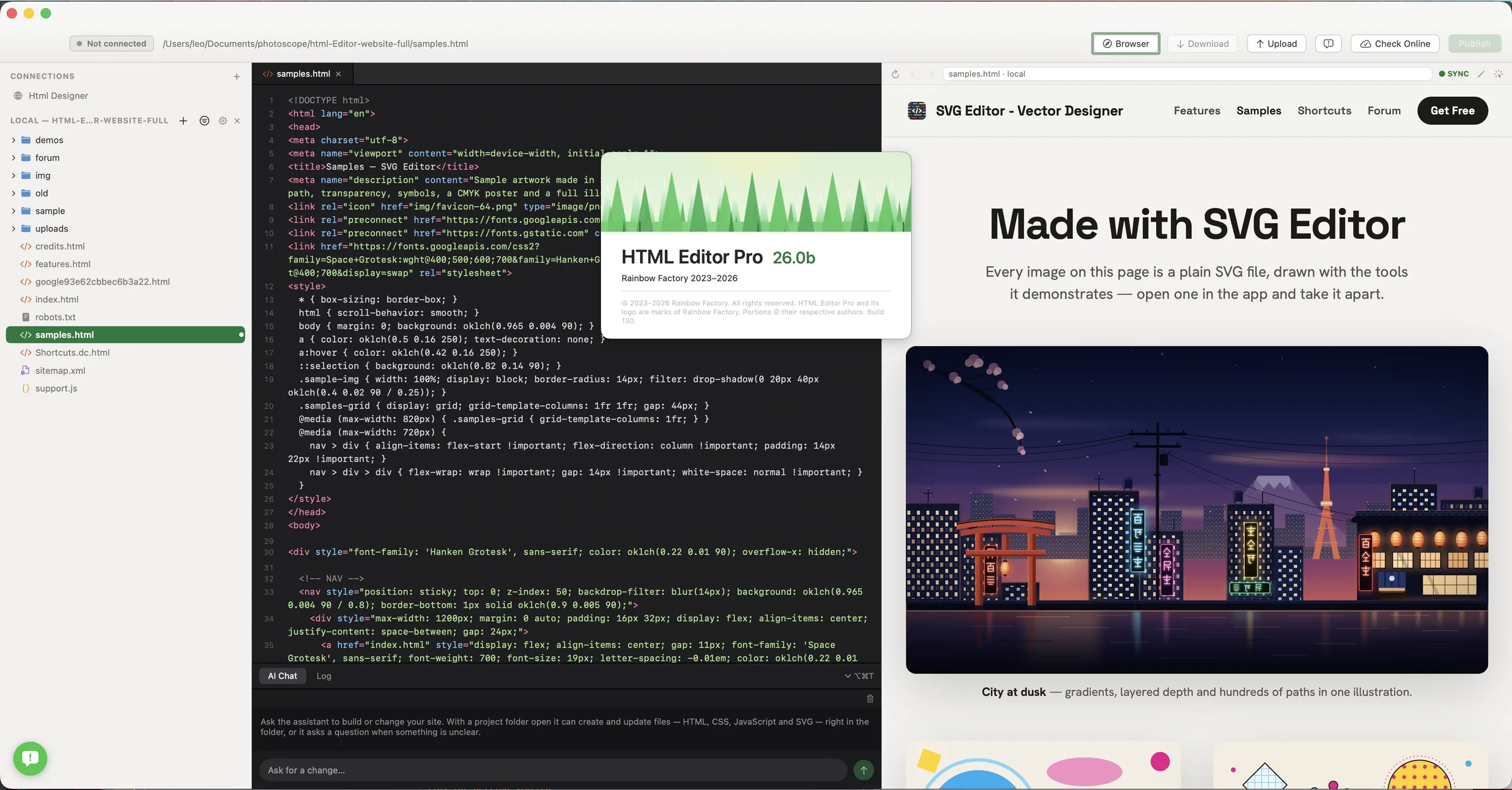 HTML Designer for Mac 26.1