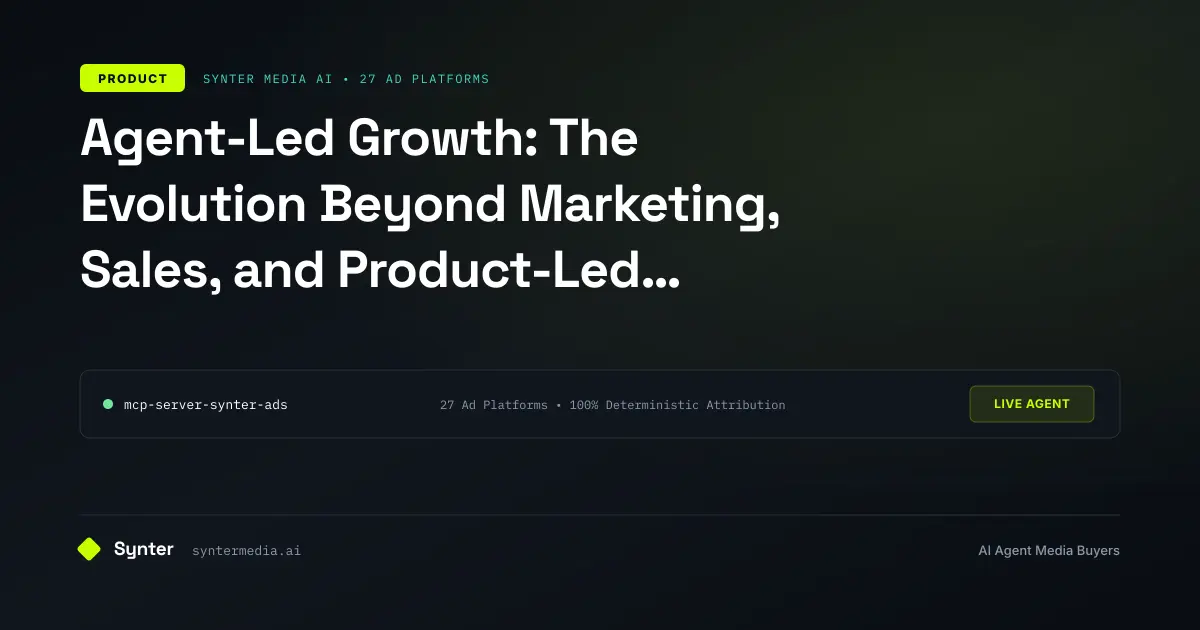 Agent-Led Growth: The Evolution Beyond Marketing, Sales, and Product-Led Growth