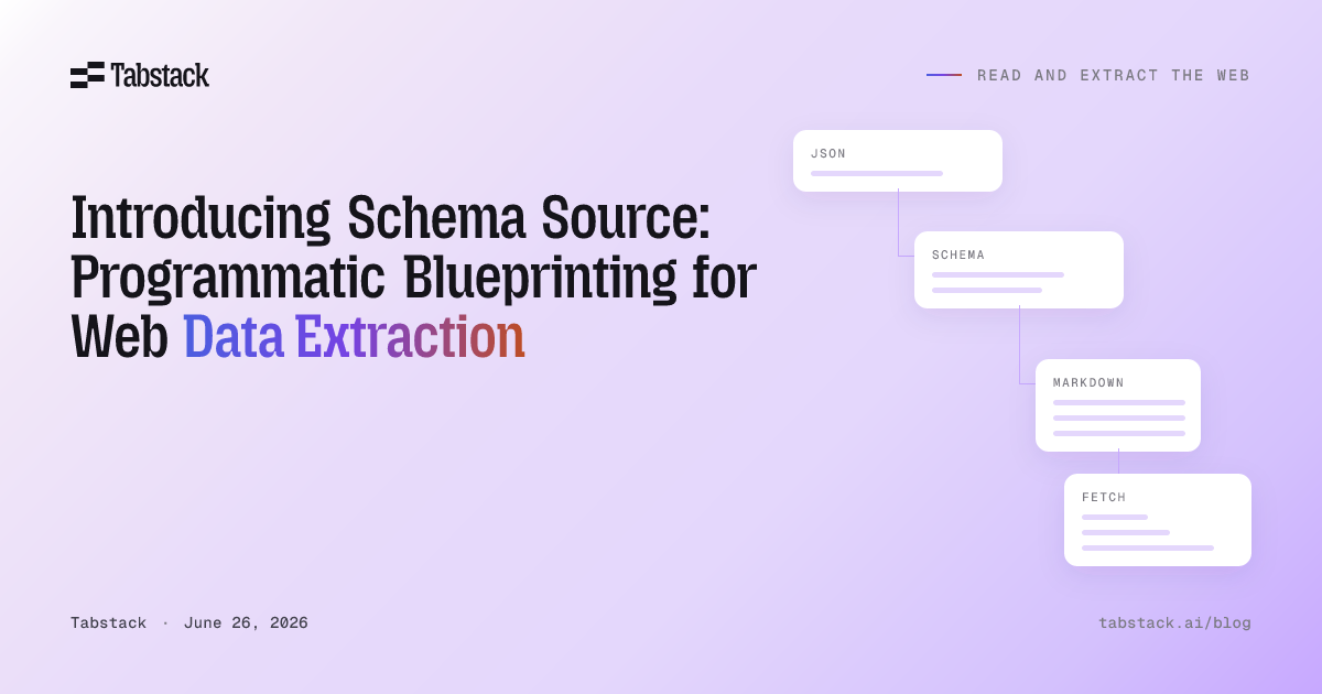 Introducing Schema Source: Programmatic Blueprinting for Web Data Extraction