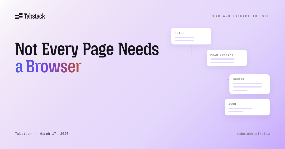 Not Every Page Needs a Browser