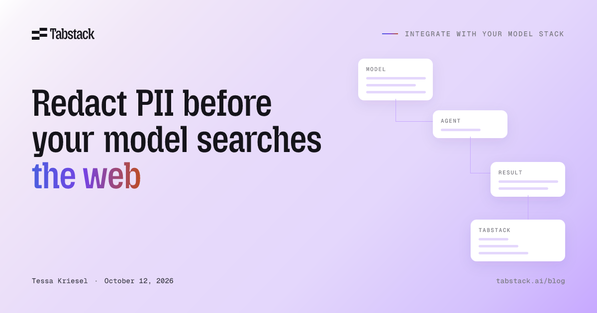 Redact PII before your model searches the web