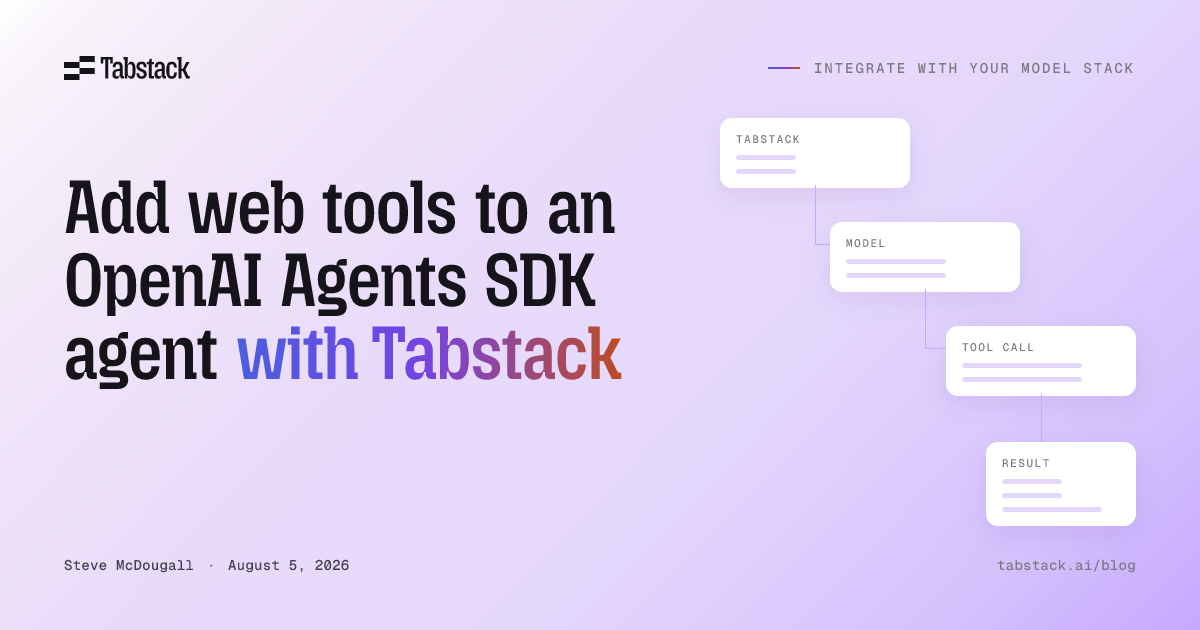 Add web tools to an OpenAI Agents SDK agent with Tabstack