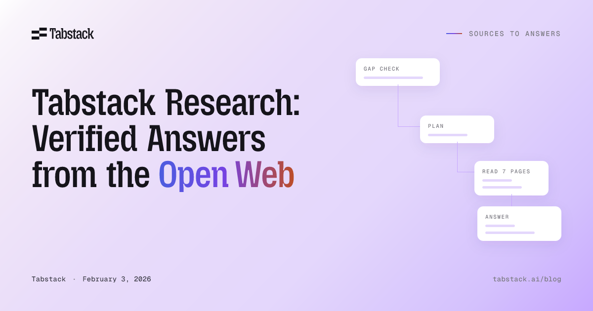 Tabstack Research: Verified Answers from the Open Web