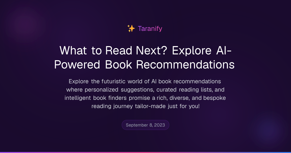 What to Read Next? Explore AI-Powered Book Recommendations