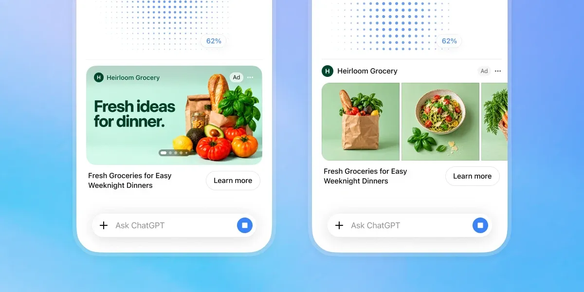 OpenAI launches visual ads that appear alongside image generation results