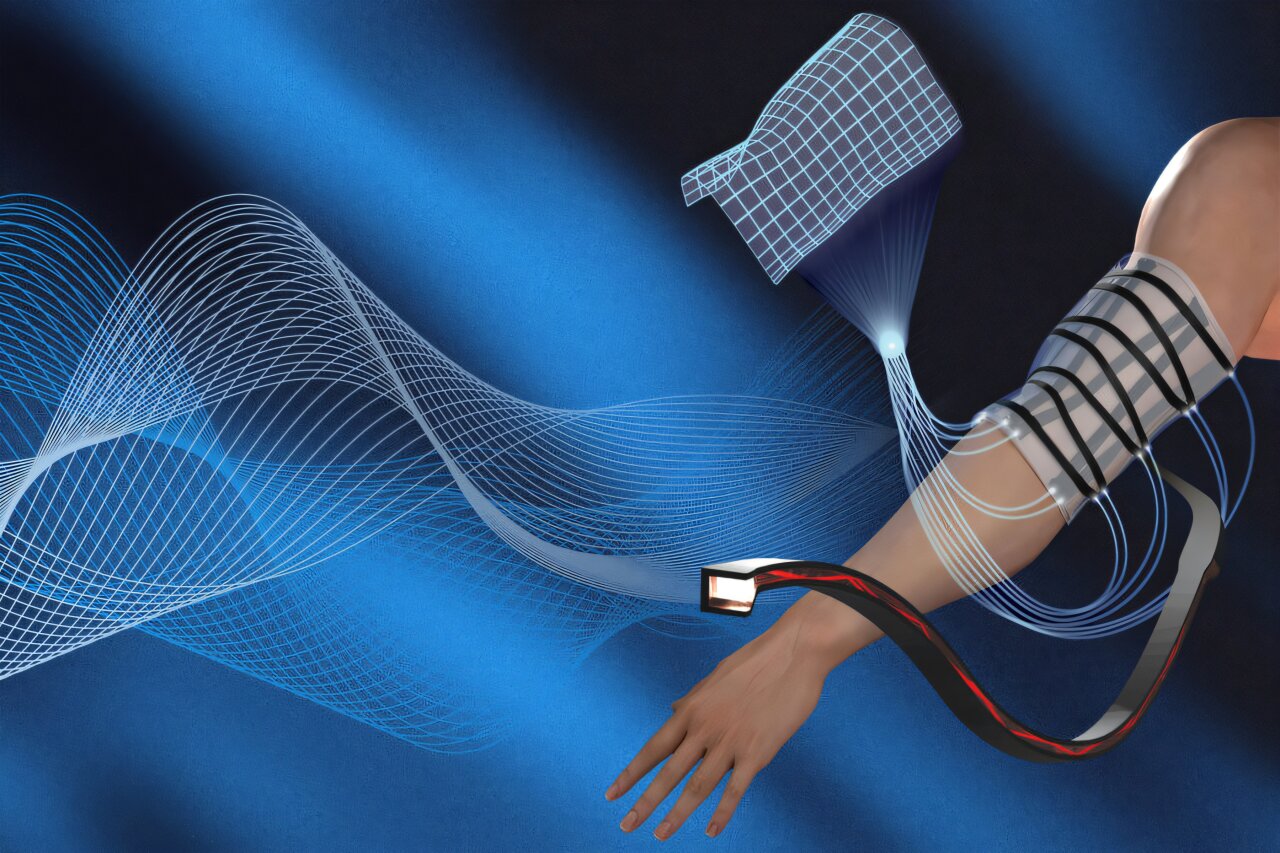 Shape-sensing sheet digitally tracks its movement as it bends and twists