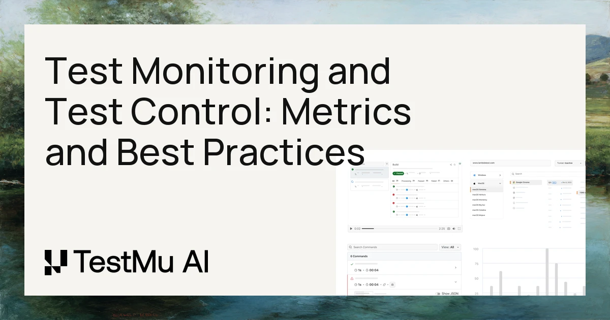 Test Monitoring and Test Control: Metrics and Best Practices