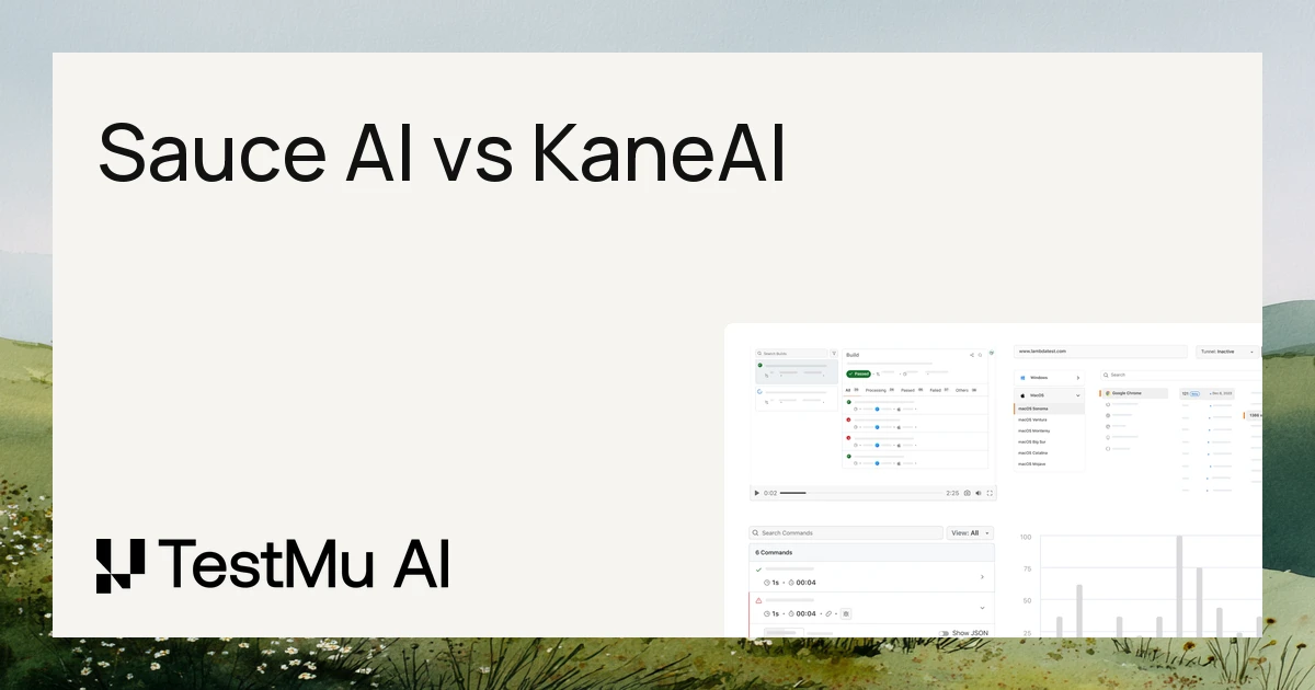 Sauce AI vs KaneAI: 2026 AI Test Authoring Comparison